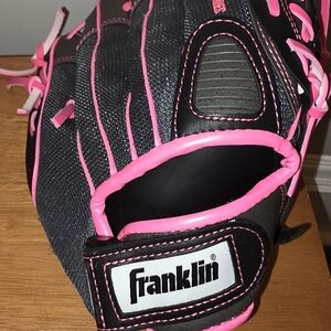 Franklin Black and Pink Baseball Glove